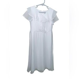 Blush by US Angels white chiffon dress size 5/6